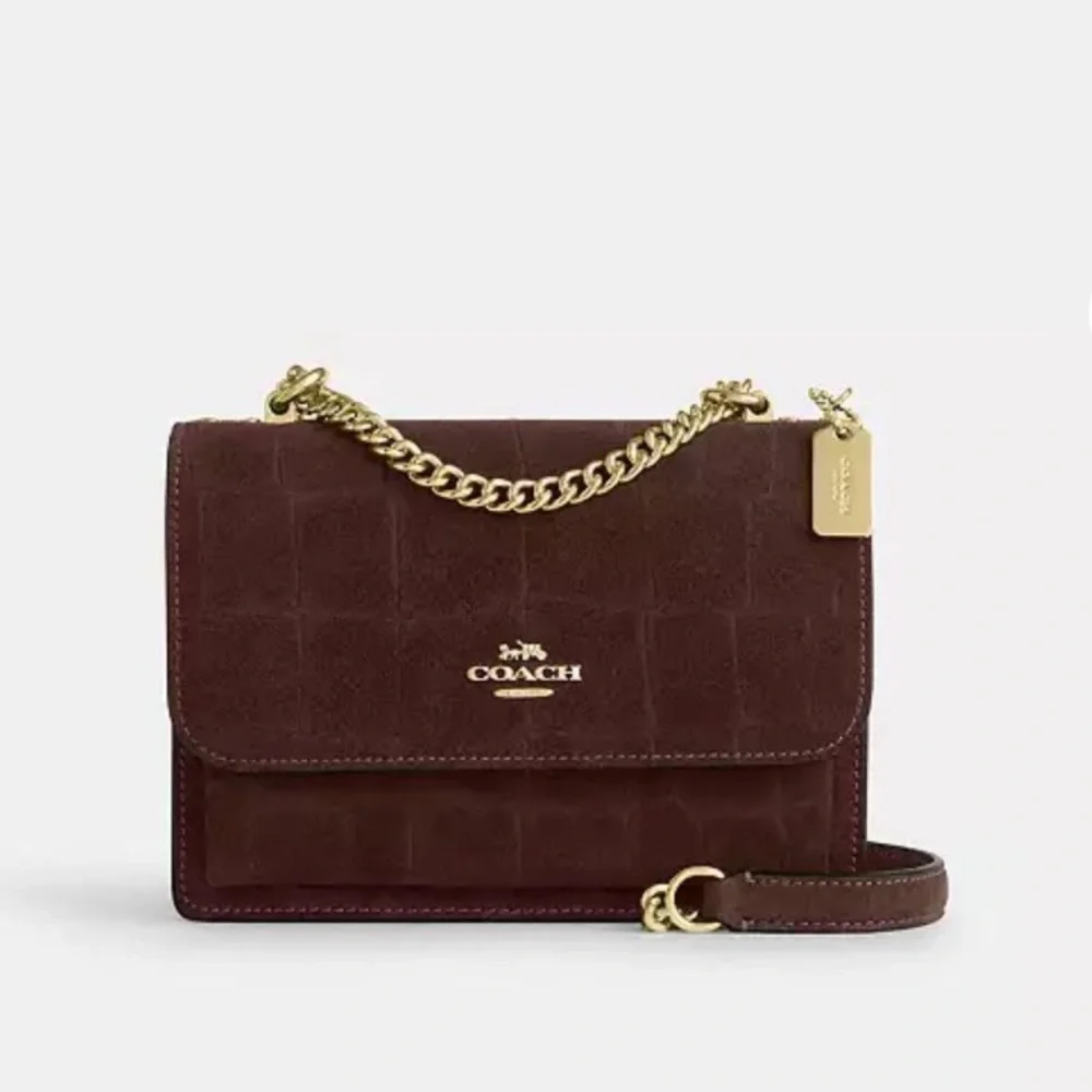 NWT‎ COACH Mini Klare SuedeCrossbody Bag - Picture 11 of 12
